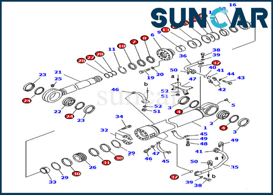 comprar 707-99-78680 sello Kit For Excavator PC750SE-7 PC800SE-7 KOMATSU del cilindro de 7079978680 cubos online manufacture