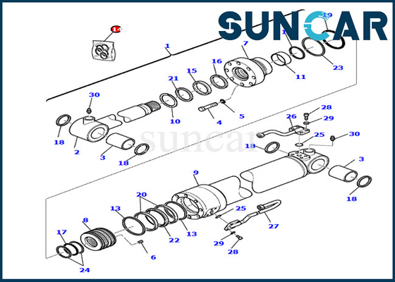 comprar KOMATSU 707-99-27390 7079927390 equipos de reparación del cilindro del equipo PC75R-2 PW75R-2 del sello del reemplazo del cubo online manufacture