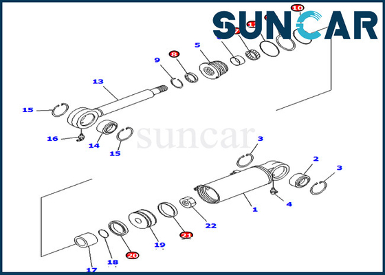 comprar Excavador 7079822410 Tilt Sealing de los equipos de reparación de PC75UU-3 KOMATSU 707-98-22410 Kit Hydraulic Cylinder online manufacture