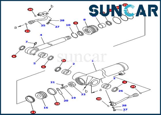 comprar 707-98-36720 equipos de reparación del sello del cilindro del equipo 7079836720 PC78UU-6 PC78UU-8 KOMATSU del lacre del brazo online manufacture