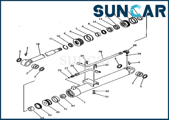 comprar el equipo 20X6356300 del sello de aceite del cilindro del auge 20X-63-56300 lleva el excavador Service Parts de la resistencia PC80-1 KOMATSU online manufacture