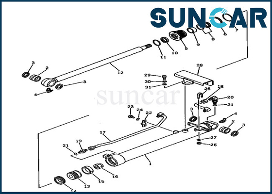 comprar Sello Kit Fits For Komatsu Model PC80-1 del cilindro del cubo del equipo 20X-63-76300 20X6376300 del reemplazo online manufacture
