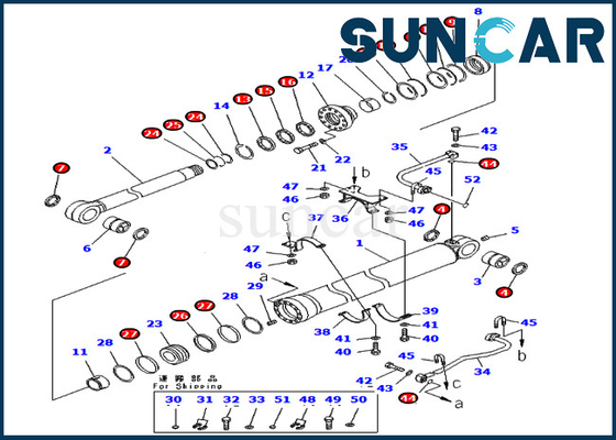 comprar 707-99-69540 sello Kit Hydraulic Cylinder Fits For KOMATSU PC800-8 PC850-8 PC800LC-8 de 7079969540 cubos online manufacture