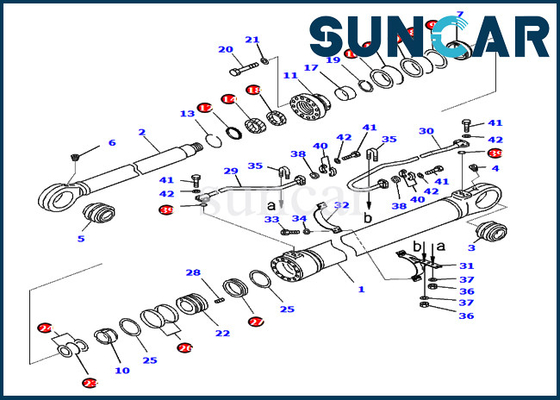 comprar PC800-8E0 PC850-8E0 KOMATSU 707-99-76360 servicio Kit Excavator Seal Kit del cilindro de 7079976360 auges online manufacture