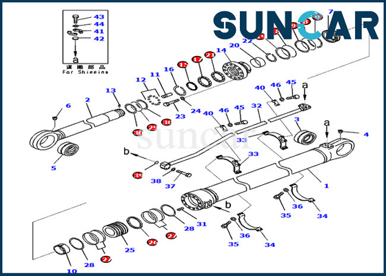 comprar Reparación Kit For PC800-8E0 PC800LC-8E0 KOMATSU del sello del cilindro del equipo 707-99-76390 del sello de aceite de 7079976390 brazos online manufacture