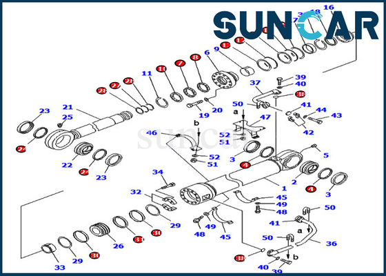 comprar Excavador 7079978410 Cylinder Service de PC800-8E0 PC800SE-8E0 KOMATSU 707-99-78410 Kit Parts online manufacture