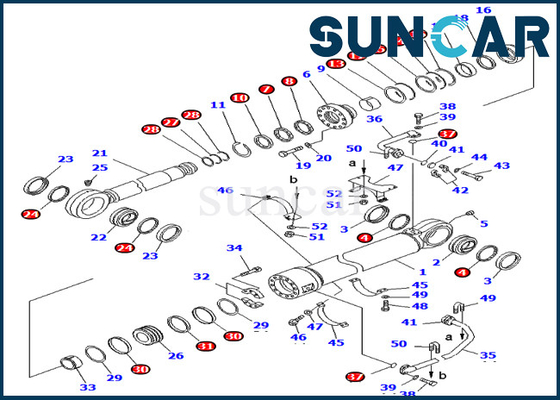 comprar PC800SE-8 PC800-8K 707-99-78780 reparación Kit Komatsu Hydraulic Cylinder del sello de 7079978780 cubos online manufacture