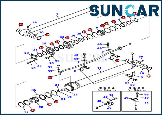 comprar 721-98-00930 7219800930 equipos de reparación de Kit Wear Resistance PC800SE-8E0 KOMATSU del sello de aceite del cilindro del brazo online manufacture