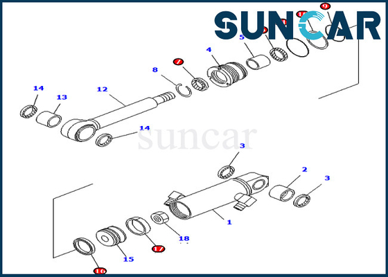 comprar Excavador Repair Kits del equipo 7079902010 del servicio del cilindro de cuchilla de PC01-1 PC03-2 KOMATSU 707-99-02010 online manufacture