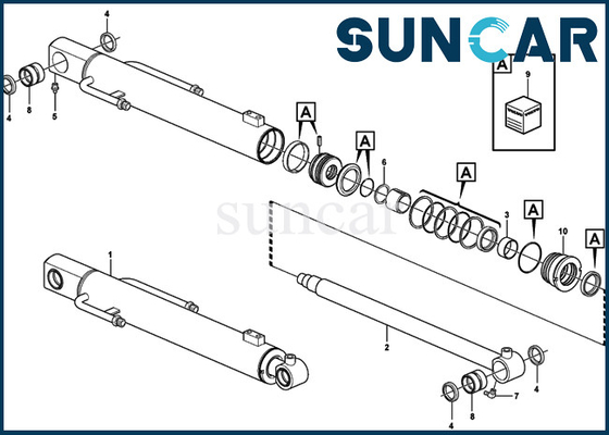 comprar Excavador Service Kit Parts del equipo VOE15077572 del sello de la reparación del cilindro del auge de EC27C SUNCARVO.L.VO 15077572 online manufacture