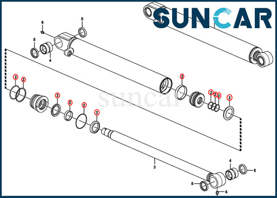 comprar Servicio Kit Parts de SUNCARVO.L.VO del excavador del equipo EC35C del sello del cilindro del cubo de VOE15016641 VOE 15016641 online manufacture