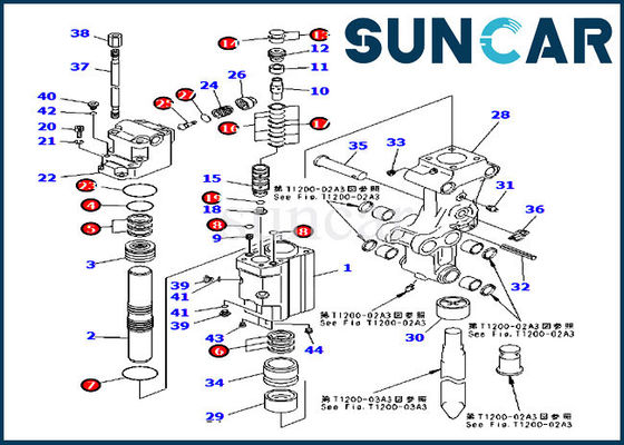 comprar Sello hidráulico Kit For Komatsu Excavator PC30R-8 del triturador del brazo BK301Z-SK1 online manufacture