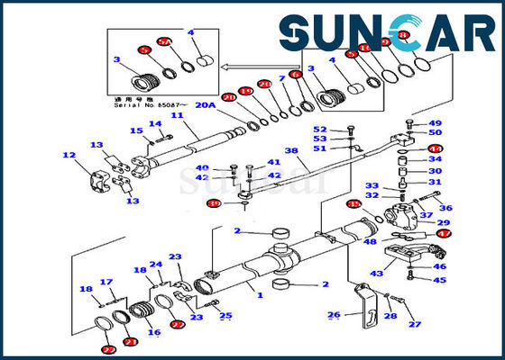 comprar 707-99-44180 sello Kit For Komatsu D155A-5 del cilindro hidráulico de la elevación de la cuchilla online manufacture