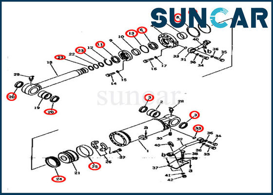 comprar Equipo 707-99-73050 del sello del cilindro de la elevación ISO9001 para D275A-2 KOMATSU online manufacture