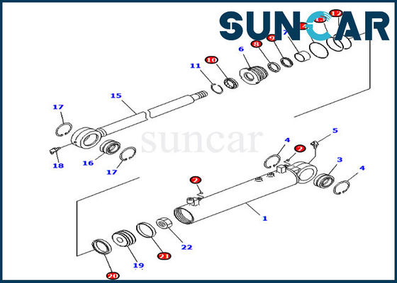comprar 707-99-14930 equipos del reemplazo del equipo de reparación del sello del cilindro del ángulo D31PX-21A KOMATSU online manufacture