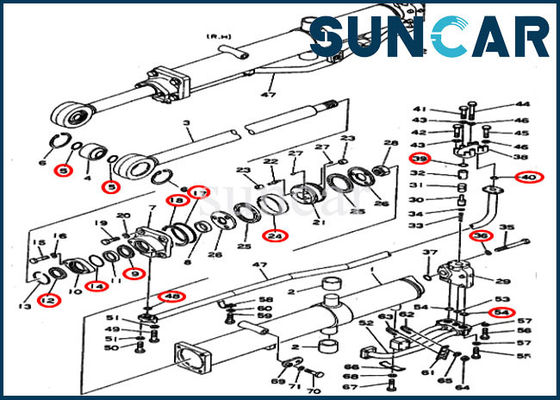 comprar 195-63-05110 reparación hidráulica Kit Cylinder Sealing Kit Fits D355A-3 KOMATSU de la elevación de la cuchilla online manufacture