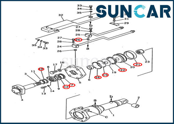 comprar 195-63-05130 1956305130 equipo inclinable del sello de la reparación del equipo D355A-5 KOMATSU del servicio del cilindro online manufacture