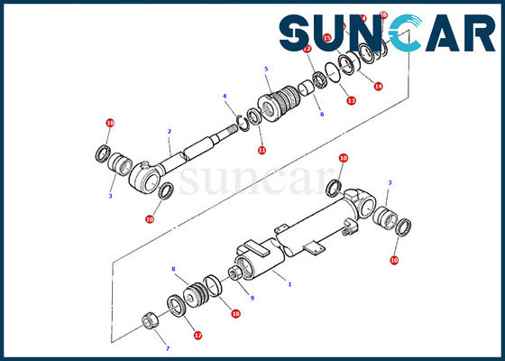 comprar 878000376 equipo de Inner Repair Service del modelo del equipo PC07-2 de la junta del sello de aceite del cilindro del auge de KOMATSU online manufacture