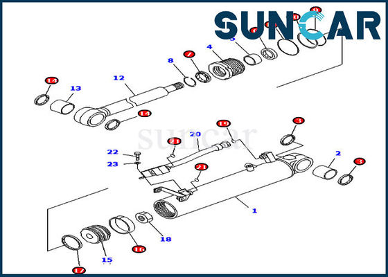 comprar KOMATSU 707-98-24700 servicio Kit For Crawler Dozer Models D39EX-21 del cilindro de 7079824700 elevaciones online manufacture