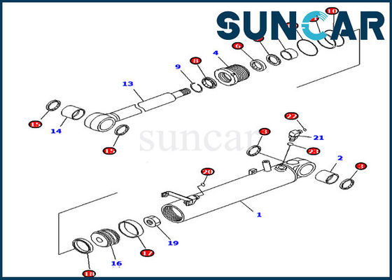 comprar 707-99-24640 sello Kit Fits Bulldozer D39PX-2A KOMATSU del cilindro el derecho de la LH de la elevación hidráulica online manufacture