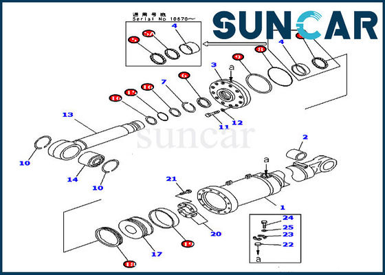 comprar 707-98-84011 equipos de reparación del cilindro de la inclinación del equipo D475A-3-SC KOMATSU del lacre de la niveladora online manufacture