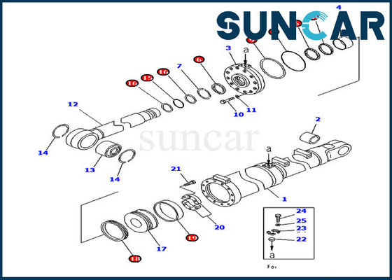 comprar Servicio Kit Fits Bulldozer Models D475A-5 del cilindro de la inclinación de cuchilla del equipo 7079984200 del lacre de KOMATSU online manufacture