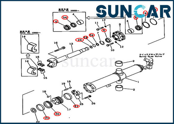 comprar 707-98-75410 equipos hidráulicos del reemplazo del cilindro del equipo D575A-2 KOMATSU del servicio de la elevación de la cuchilla online manufacture