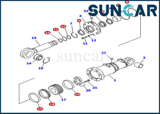 comprar Equipos inclinables duales del servicio de KOMATSU del dormilón del equipo 707-98-95430 del sello del cilindro de D575A-2 D575A-3 online manufacture