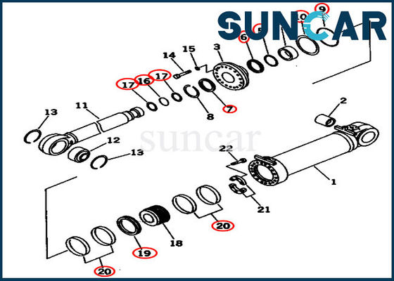 comprar Equipos inclinables duales del sello de aceite hidráulico de KOMATSU del dormilón del OEM del equipo 707-99-96201 del lacre del cilindro online manufacture