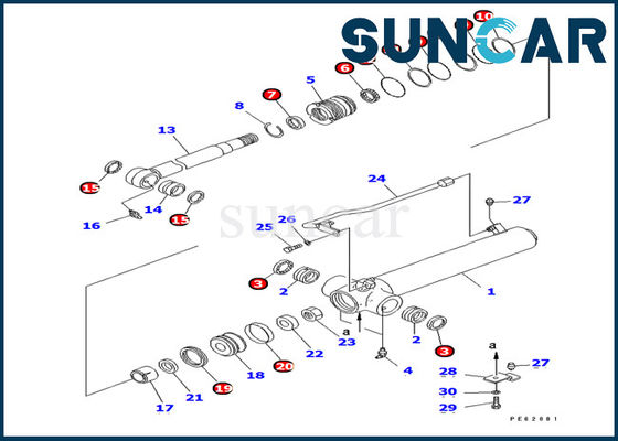 comprar 707-98-14460 equipo de Oil Seal Service del excavador de Kit For Komatsu PC12UU-2 del sello del cilindro del brazo online manufacture