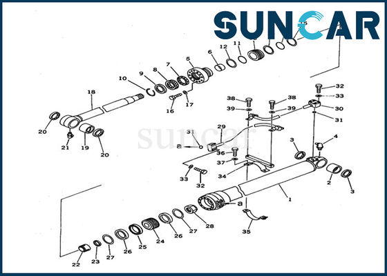 comprar 707-99-37610 la reparación Kit Excavator Cylinder Sealing Kit del cilindro del auge de KOMATSU cabe las piezas internas PC100N-6 online manufacture