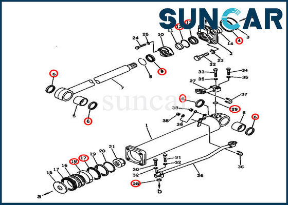 comprar 135-63-05050 cilindro de KOMATSU que sella el equipo del sello de la reparación de Kit Standard Size Bulldozer Lift online manufacture