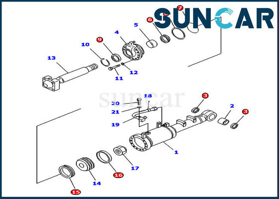 comprar 707-98-52140 dormilón inclinable recto hidráulico de Kit For D61EX-12 del sello de la reparación de KOMATSU del cilindro inclinable online manufacture