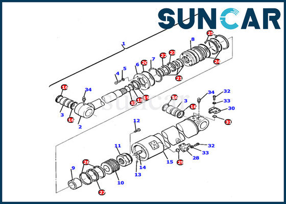 comprar el sello Kit Komatsu Excavator Inner Repair del cilindro del brazo 21D-61-12201 parte el equipo del servicio PC110R-1 online manufacture