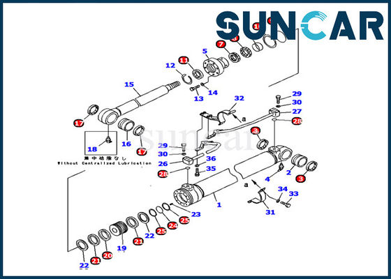 comprar 707-98-37670 equipos del sello del cilindro del auge para el equipo de Heavy Model Repair del excavador de KOMATSU PC120-6 online manufacture