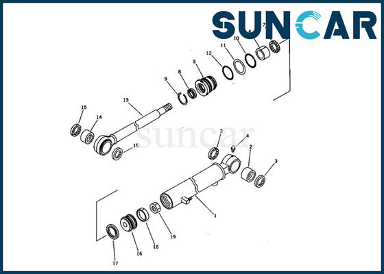comprar excavador Inner Repair Kit de Kit Fits Models PC03-1 del sello del cilindro del oscilación de 21S-63-02040 KOMATSU online manufacture