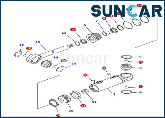 comprar Equipo hidráulico del sello del cilindro de Tlit del dormilón de las partes 707-99-43690 del OEM de D61EX-15 D61PX-15 KOMATSU online manufacture
