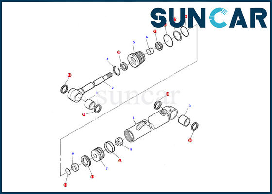 comprar 878000382 equipo interno de la junta del lacre de aceite de la reparación de Kit Komatsu Excavator PC05-7 del sello del cilindro del oscilación del auge online manufacture