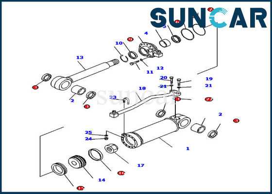 comprar D85ESS-2 D85ESS-2A KOMATSU hidráulica sella el equipo de reparación del sello del cilindro del destripador 707-99-52180 online manufacture
