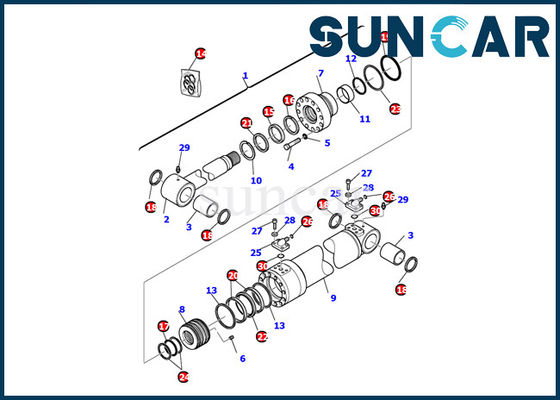 comprar 707-99-35300 equipo del servicio del sello de aceite de la reparación de Kit Komatsu Excavator Inner del sello del cilindro del oscilación del auge online manufacture