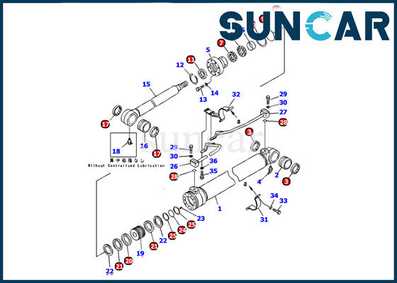 comprar Equipo interno del servicio de las piezas de Kit Fits Excavator Machinery PC130-7 del sello del cilindro del auge de KOMATSU 707-99-37300 online manufacture