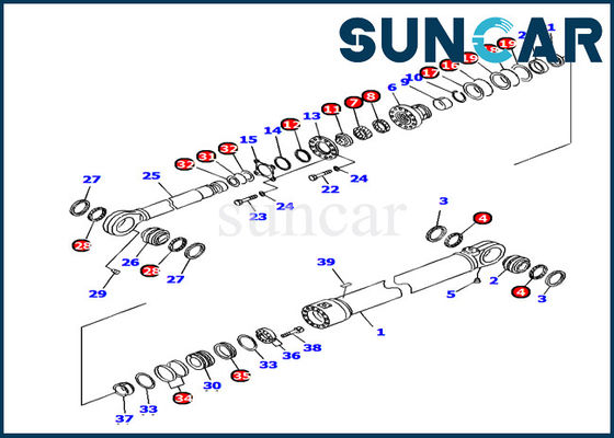 comprar 707-99-78770 lacre de aceite de los equipos de reparación del cilindro hidráulico del equipo ISO9001 PC1250-7 del sello de KOMATSU online manufacture