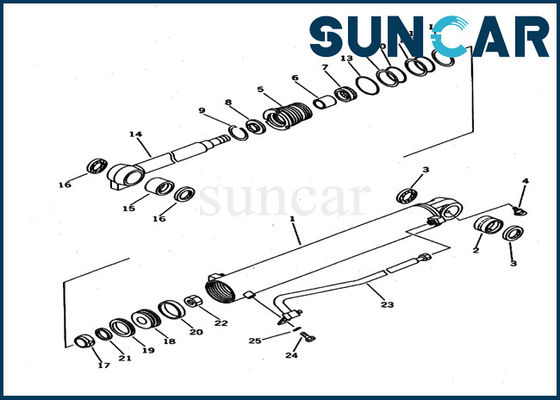 comprar 707-98-22810 equipo interno del servicio de reparación del equipo PC12UU-2 de Boom Cylinder Seal del excavador de KOMATSU online manufacture