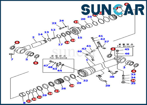 comprar 707-99-46420 equipo del servicio del excavador de Kit Hydraulic Parts del sello del cilindro del brazo de KOMATSU PC160LC-7-E0 online manufacture