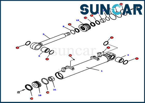 comprar 707-99-34270 equipo del servicio de reparación de R.H. Cylinder D65EX-16 KOMATSU del equipo del lacre del ajuste online manufacture