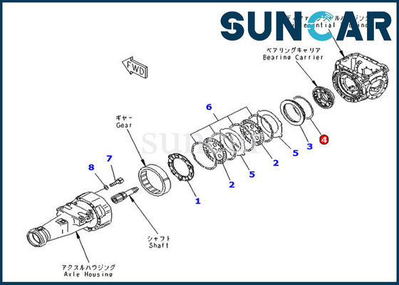 comprar Piezas del sello del reemplazo de los cargadores de la rueda de KOMATSU del anillo de cierre de la caja de cambios WA320-6 419-33-21420 online manufacture