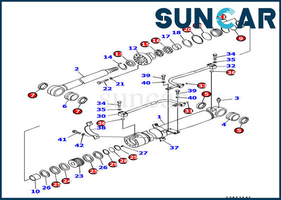 comprar 707-99-37170 modelos de Kit For Komatsu Excavator PC138US-8 de la reparación del sello del cilindro del auge online manufacture