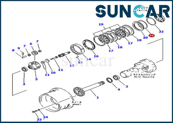 comprar Sello del cargador de la rueda de WA320-3 KOMATSU 419-33-21412 Axle Sealing Ring 4193324412 online manufacture