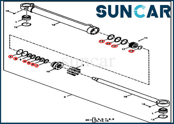 comprar AT383285 excavador Hydraulic Thumb Kit Cylinder Service Kit For 300GLC 240DLC Deere online manufacture