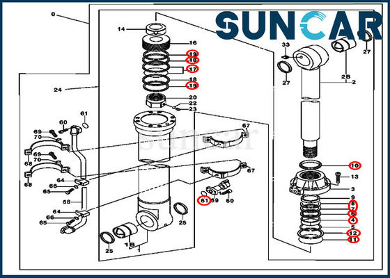 comprar 4653042 equipos de JOHN DEERE Replacemenet del excavador del equipo 450LC 450DLC del sello del cilindro del cubo online manufacture